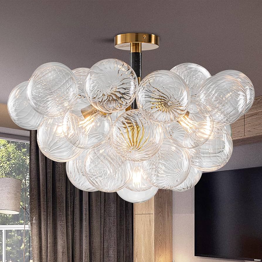 Bubble large Gold シャンデリア Chandelier, Gold Bubble Chandelier, 20 Inch Bubble